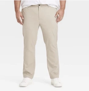 Pantalones chinos ajustados Comfort Wear para hombre - Goodfellow & Co tostados talla 34x34 - Imagen 1 de 2