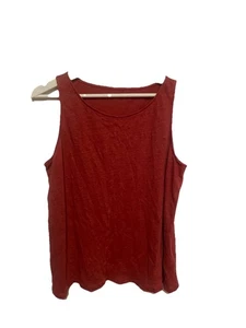 Garnet Hill Top Organic Linen Tank Size XL - Picture 1 of 5