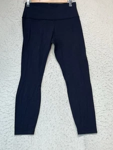 Lululemon Athletic  Gym Running Yoga Pants Leggings Women's Size 8 Black See Pic - Picture 1 of 10