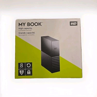 WD My Book 8To USB 3.0 Disque Dur Externe de Bureau - Noir (WDBBGB0080HBK-EESN) - Image 1 of 3