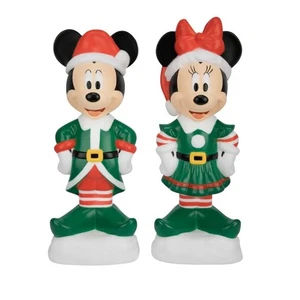 Disney Mickey & Minnie Mouse Weihnachten Urlaub Blasform beleuchtetes Dekor 14,76 Zoll - Bild 1 von 5