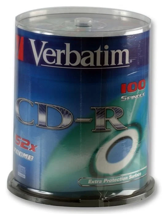 VERBATIM - 100 Pek Cakera CD-R 52x - 700MB - Image 1 of 1