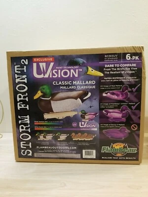 Flambeau Outdoors Storm Front 2 UVision Duck Decoys MALLARD Floaters  6-Pack - Image 1 of 4