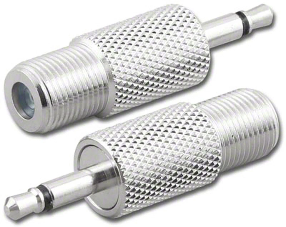 (2 pcs) F81 Coax Female to 3.5mm Male Mono TV Cable Video Audio Adapter Plug - Image 1 of 1