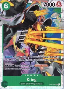 Krieeg OP03-025 SR - Pilares de fuerza de TCG de una pieza - Inglés - Lámina (NM) - Imagen 1 de 2