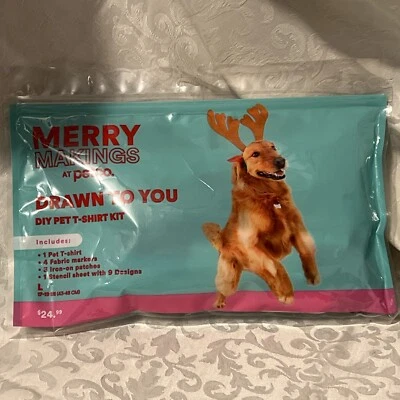 Merry Makings Drawn To You Hágalo Usted Mismo Mascota Camiseta Petco-Camisa/Marcadores/STENCILS DOG Foto 1 de 2