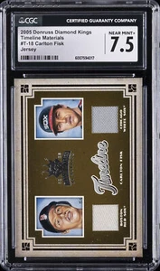 2005 DONRUSS DIAMOND KINGS TIMELINE JERSEYS #T18 CARLTON FISK 45/100 CGC 7.5 - Picture 1 of 2