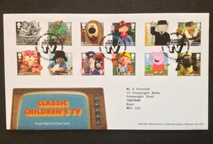 GB 2014 Classic Children's TV Set on Typed Address First Day Cover Wimbledon SHS - Picture 1 of 1