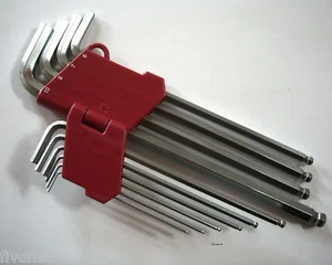 PROFI Innensechskant Set 10-tlg. Satz Sechskant Kugelkopf 1.5 - 10mm KRAFTWERK  - Bild 1 von 5