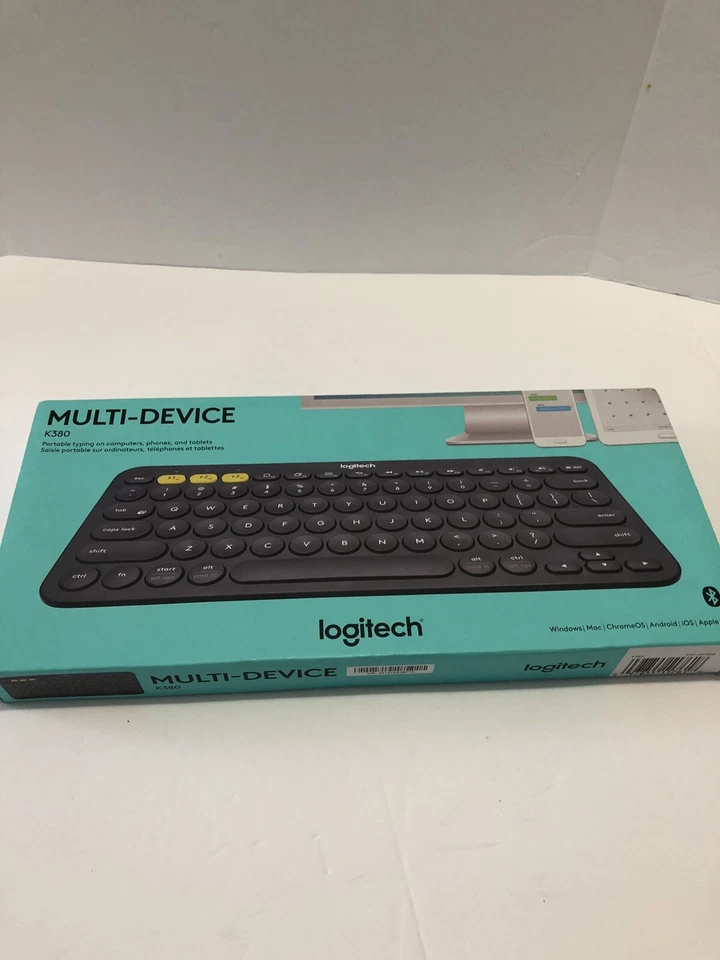 NEW LOGITECH K380 MULTI-DEVICE  BLUETOOTH KEYBOARD DARK GREY - Image 1 of 4