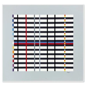 Yaacov Agam Hommage du Mondrian (Light Blue) Limited Ed Serigraph Hand signed - Picture 1 of 2