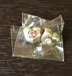 Pink And Green Heart Birthstone Charms DIY Fashion - Picture 1 of 2