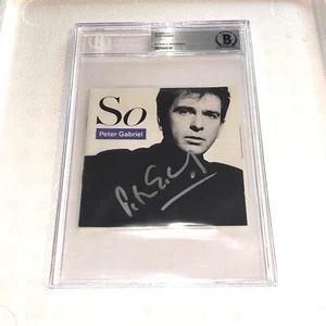 PETER GABRIEL signed autographed SO CD BOOKLET GENESIS BECKETT BAS SLABBED. - Picture 1 of 3