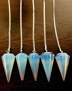 Pendolo rabdomante opalite cristallo guarigione regalo metafisico Reiki Feng Shui - Foto 1 di 1
