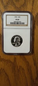 1961 NGC PF 69 WASHINGTON SILVER QUARTER - Picture 1 of 4
