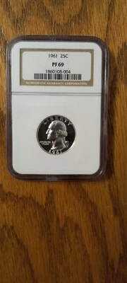 1961 NGC PF 69 WASHINGTON SILVER QUARTER - Image 1 of 4