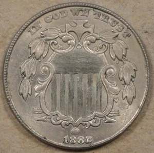 1882 Shield Nickel Nearly BU as Pictured La - Picture 1 of 2