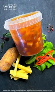Currywurst im Eimer (ca. 820 g/4 Portionen) 15,46 €/kg - Bild 1 von 1