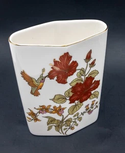 Vintage japanische Porzellan Kolibri Vase, Goldumriss, gemarkt, siehe Video - Bild 1 von 10