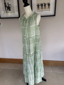 Max Studio Green Check Maxi Dress XS - Picture 1 of 4