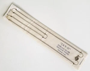 Vintage Jay-O Silver Tone 18" Thin Curb Link Chain In Original Unopened Card - Picture 1 of 7