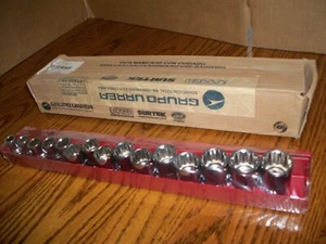 NUEVO JUEGO DE ENCHUFES URREA 15 PIEZAS 10-24 MM 1/2 UNIDAD CROMO 12 P0INT BANDEJA DE METAL - Imagen 1 de 4