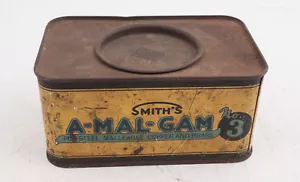 Smith's A-Mal-Gam No 3 Welding Powder Tin w/Contents (F2R) Vintage Shop Tools - Picture 1 of 8