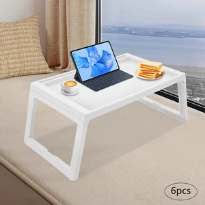 Laptop Table Stand Lap Sofa Bed Tray Foldable PC Notebook Desk With Phone Slot - Picture 1 of 17
