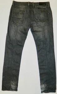 HERRENJEANS ZARA MAN GRAU DISTRESSED GRÖSSE 36 GERADES BEIN KNOPFLEISTE EINIGE SAUMABNUTZUNG - Bild 1 von 9