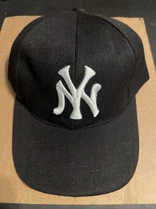 Black Baseball Caps New York Yankees Adjustable Wool Caps - Picture 1 of 3