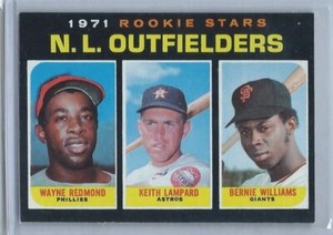 1971 Topps #728 N.L. Outfielders Rookies High Number S.P.
