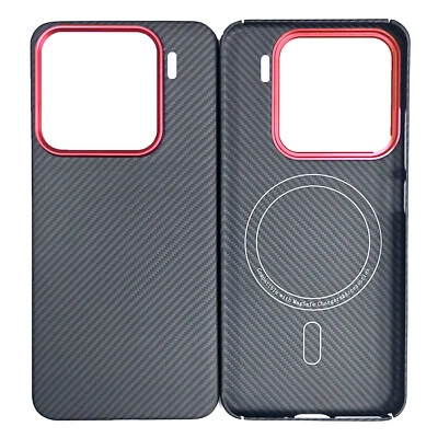 f Xiaomi 15 Pro/15 Funda Fina Ligera Aramida Fibra de Carbono Duradera Resistente Cubierta Rígida Foto 1 de 4