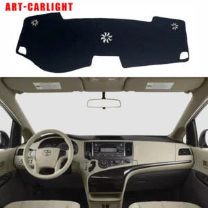 Black Dashboard Mats Cover Dash Mat Shading Protective Pad Fit For Sienna 11-14 - Bild 1 von 8