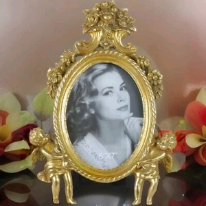 Marco de fotos antiguo marco de fotos marco barroco marco suntuoso oro ángel putten decoración - Imagen 1 de 3