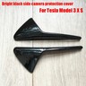 For Tesla Model 3 X S Side camera Bright black protection cover Trim Stick 2PCS