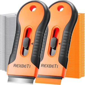 Rasierklingenschaber Werkzeug, 2er Pack Rasierklingenschaber Set mit extra 80 Teilen Rasierklinge - Bild 1 von 6