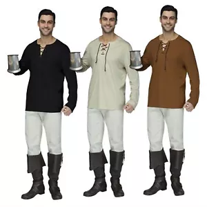 Mens Renaissance Peasant Pirate Shirt Adult - Picture 1 of 4