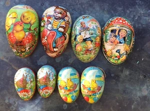 4x alte Candy Container Osterei Ei Pappei Füllei zum Befüllen Ostern - Bild 1 von 9