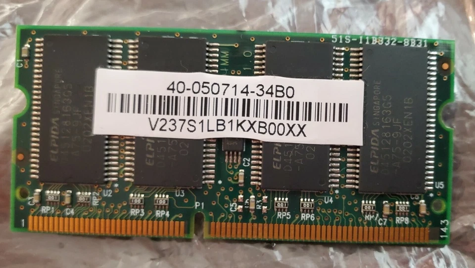 Compaq 239190-001 128MB PC133 133MHz 144-Pin - Image 1 of 2