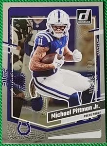 Michael Pittman Jr./100 2023 Donruss #129 Tarjeta Colts Prensa Prueba Plata SP - Imagen 1 de 3