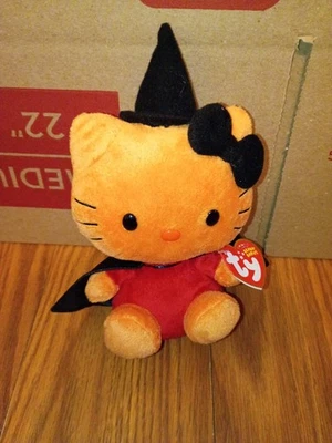 Peluche TY Hello Kitty Witch con etiqueta de 6". Foto 1 de 2
