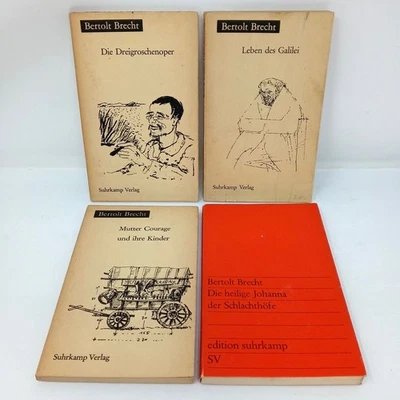 Vintage Bertolt Brecht German Edition Paperback Books Lot of 4 - Image 1 of 4