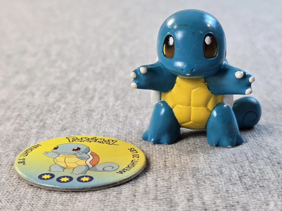 Figura de acción Tomy Pokemon Squirtle 1998 de colección con pog token Nintendo Foto 1 de 4