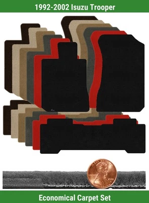 定制 Velourtex 地毯垫套装适用于 1992 - 2002 五十铃部队 (3 件) #T8C — 第 1/4 张图片