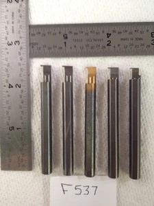 5 USED 1/4" SHANK CARBIDE RETAINING RINGS GROOVE SIZES .025"-.030" USA (F537) - Picture 1 of 3