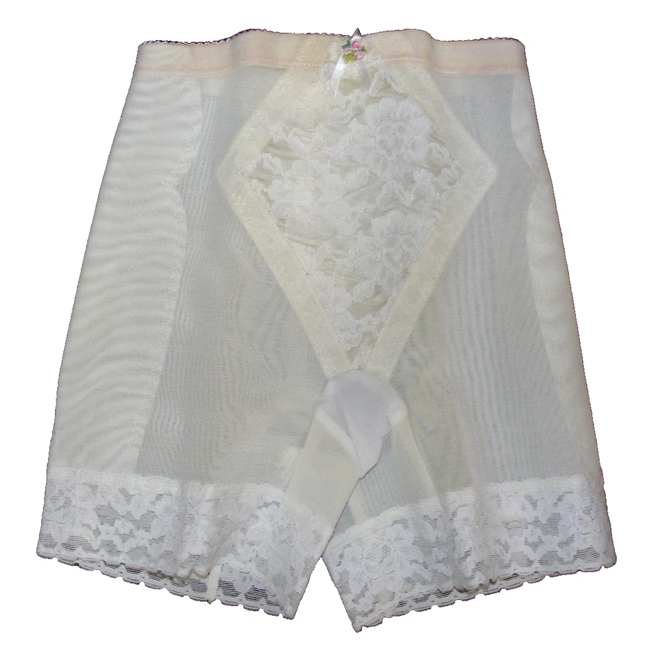 FAJA PIERNA CORTA AÑOS 60 CAROL BRENT PEQUEÑA SOPORTE COMPLETO ENCAJE PIERNA MEDIAS LIGAS Foto 1 de 4