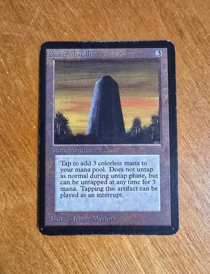 MTG Magic the Gathering Basalt Monolith Alpha Played - Image 1 of 2