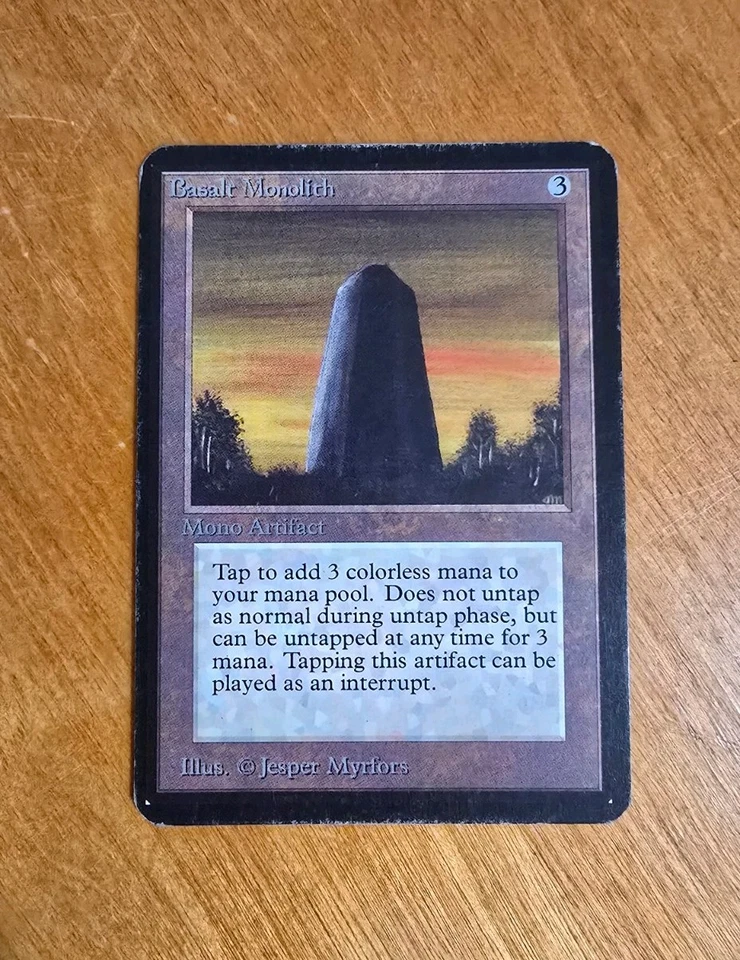 MTG Magic the Gathering Basalt Monolith Alpha Played - Image 1 of 2