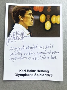 KARL-HEINZ HELBING Olympiabronze 1976 Fechten signed Foto 10x14 Autogramm+Zitat - Picture 1 of 1