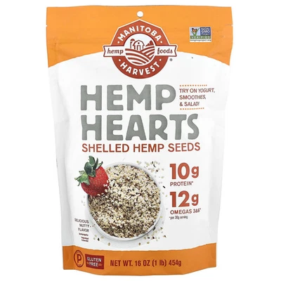 Manitoba Harvest Hemp Hearts Raw Shelled Hemp Seeds 1 lb 454 g B Corp, Kosher, - Image 1 of 2